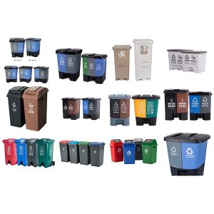 fúkaný koš na triedenie odpadu