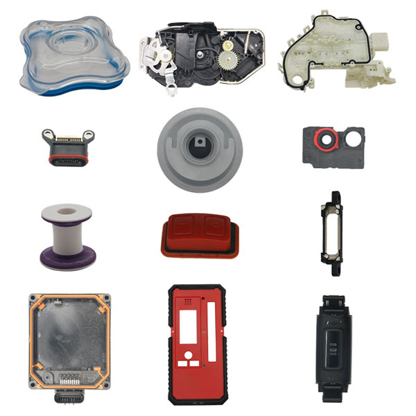 dvojfarebné silikónové výrobky lisované vstrekovaním